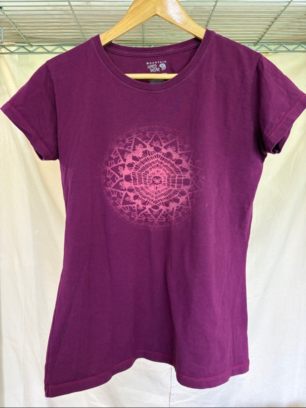 Mountain Hardwear Women's Plum Short Sleeve Tee with Pink Mandala
